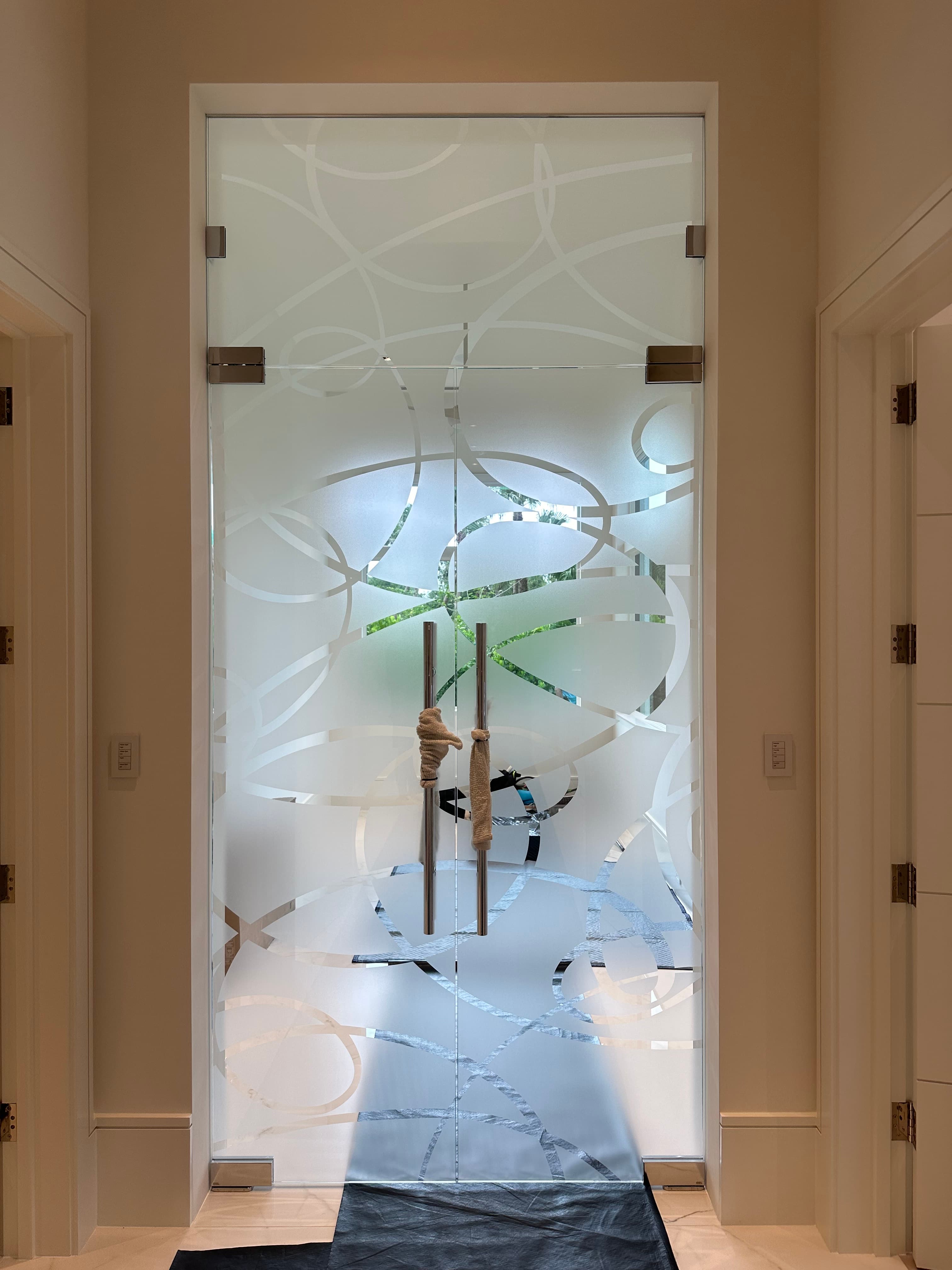 Custom Glass Films installation team at work