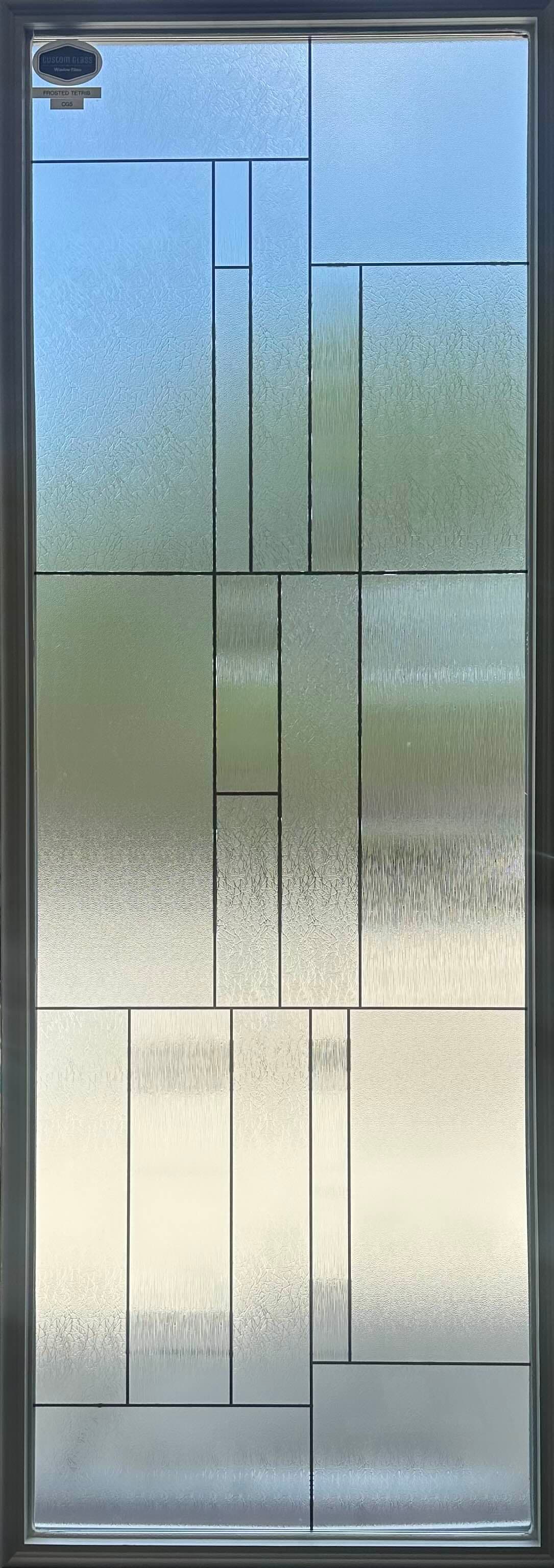 Modern frosted square decorative film design