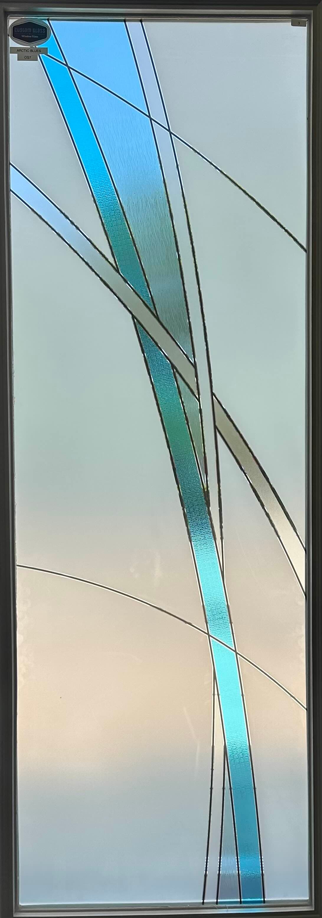 Custom wavy decorative glass film pattern