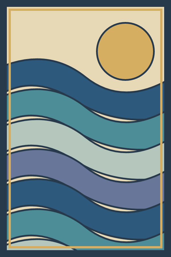 Coastal Crest decorative window film pattern