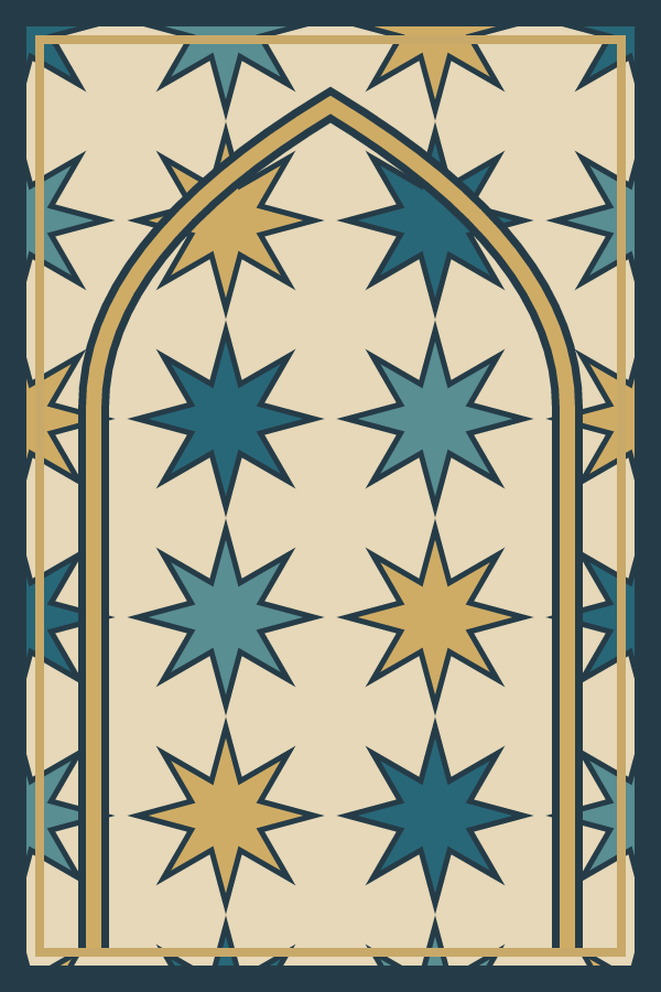 Geometric Sanctuary decorative window film pattern