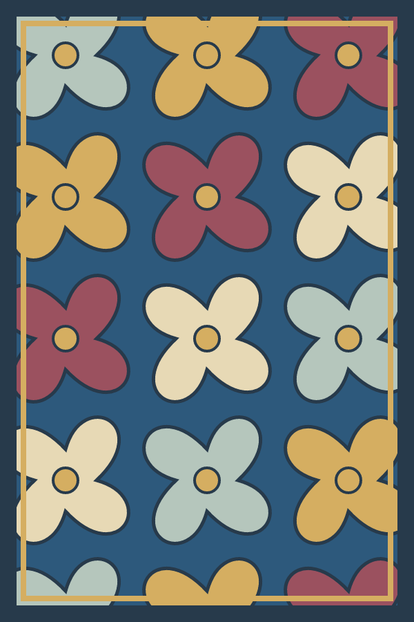 Quatrefoil Jewels — full decorative window film artwork