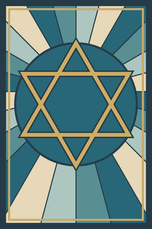 Star of Covenant decorative window film pattern