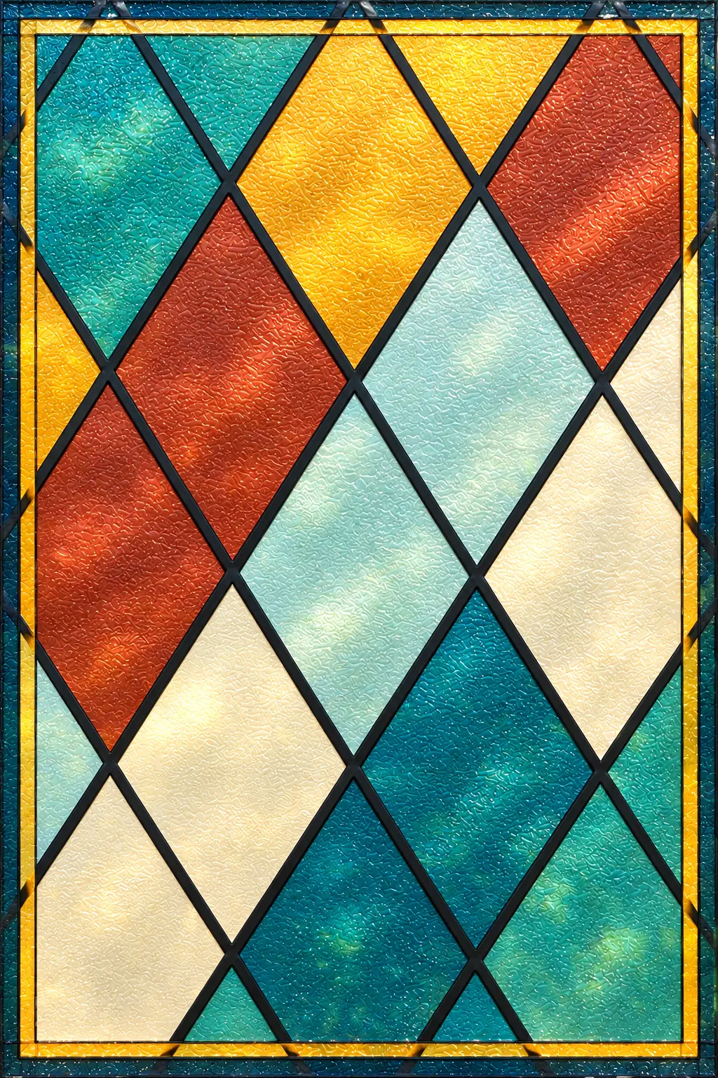 Jewel Lattice — simulated translucent film with fine glossy UV-varnish relief