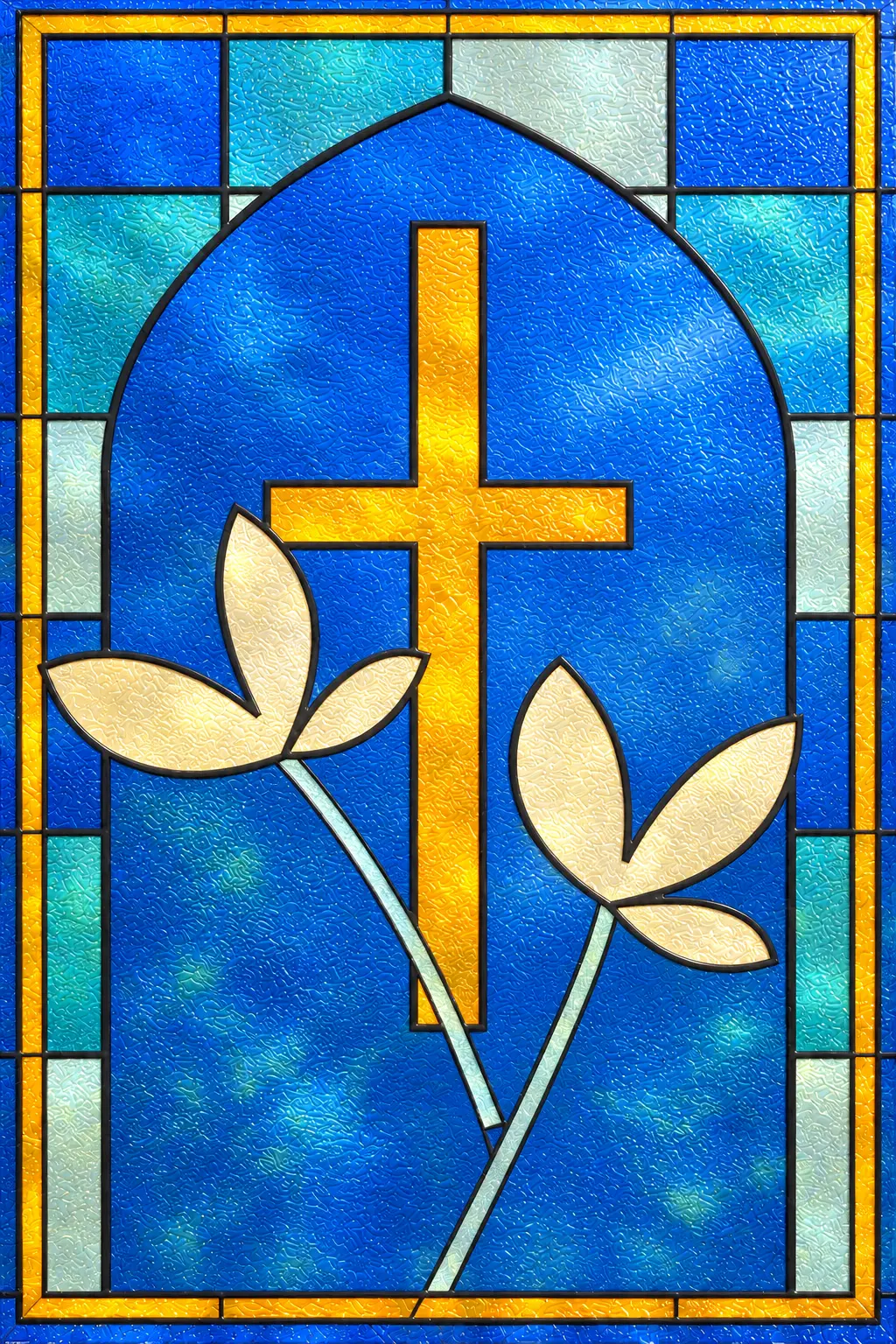 Lily and Cross — simulated translucent film with fine glossy UV-varnish relief